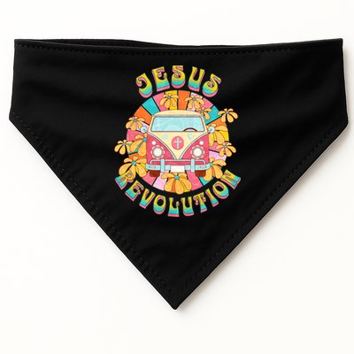 Jesus Revolution People Retro Van Bus Christian Faith USA-Made Doggie Bandana