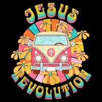 Jesus Revolution People Retro Van Bus Christian Faith 16 in Basic Backpack