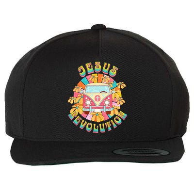 Jesus Revolution People Retro Van Bus Christian Faith Wool Snapback Cap