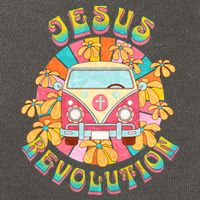 Jesus Revolution People Retro Van Bus Christian Faith Cotton Canvas Backpack