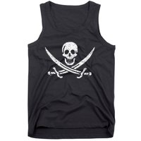 Jolly Roger Pirate Flag Calico Jack Halloween Costume Tank Top