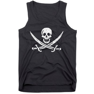 Jolly Roger Pirate Flag Calico Jack Halloween Costume Tank Top