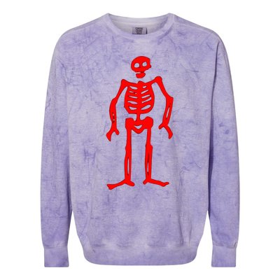 Jolly Roger Pirate Flag Edward Low Red Skeleton Colorblast Crewneck Sweatshirt