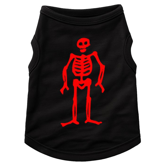Jolly Roger Pirate Flag Edward Low Red Skeleton Doggie Tank