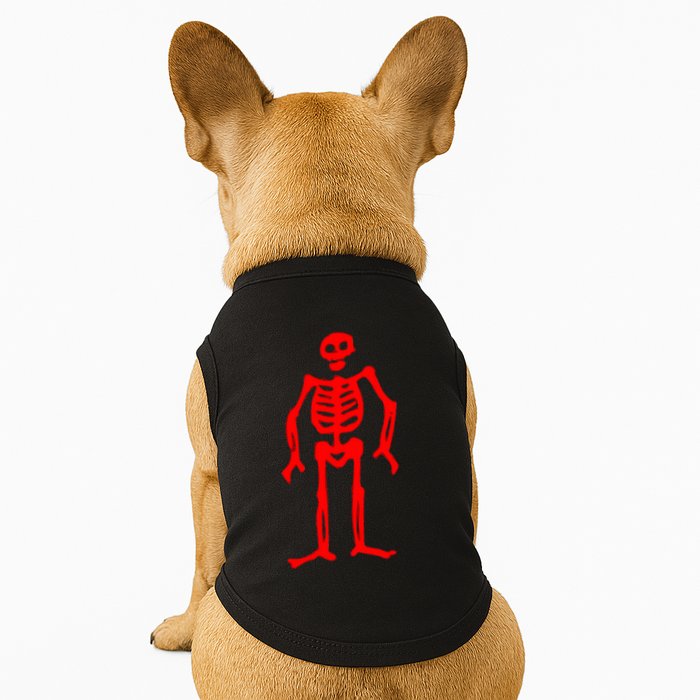 Jolly Roger Pirate Flag Edward Low Red Skeleton Doggie Tank