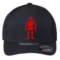 Jolly Roger Pirate Flag Edward Low Red Skeleton Flexfit Unipanel Trucker Cap