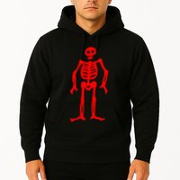 Jolly Roger Pirate Flag Edward Low Red Skeleton Hoodie