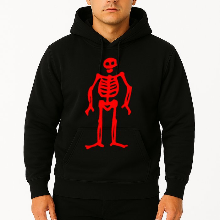 Jolly Roger Pirate Flag Edward Low Red Skeleton Hoodie