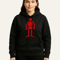 Jolly Roger Pirate Flag Edward Low Red Skeleton Hoodie
