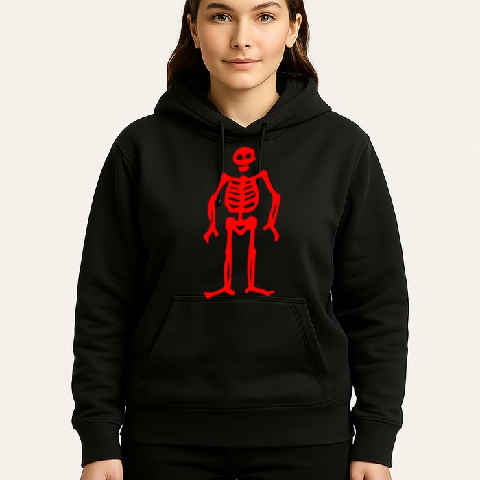 Jolly Roger Pirate Flag Edward Low Red Skeleton Hoodie