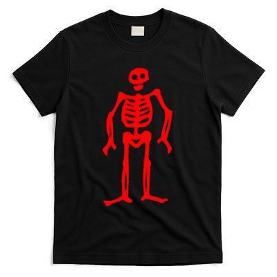 Jolly Roger Pirate Flag Edward Low Red Skeleton T-Shirt