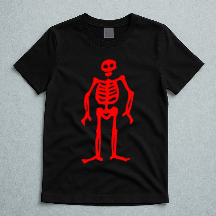 Jolly Roger Pirate Flag Edward Low Red Skeleton T-Shirt