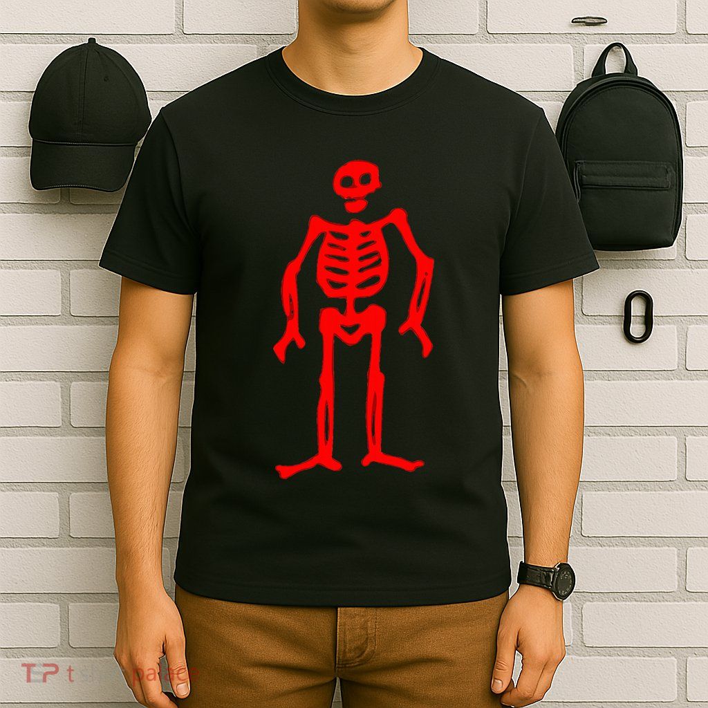Jolly Roger Pirate Flag Edward Low Red Skeleton T-Shirt