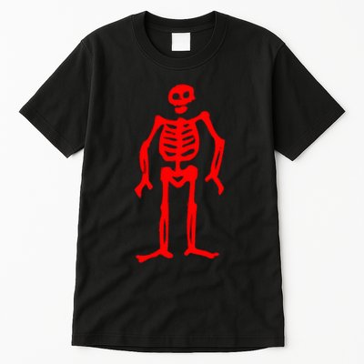 Jolly Roger Pirate Flag Edward Low Red Skeleton Tall T-Shirt