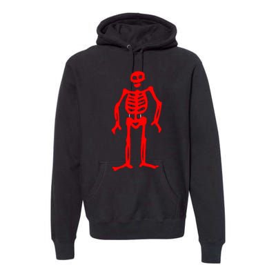 Jolly Roger Pirate Flag Edward Low Red Skeleton Premium Hoodie