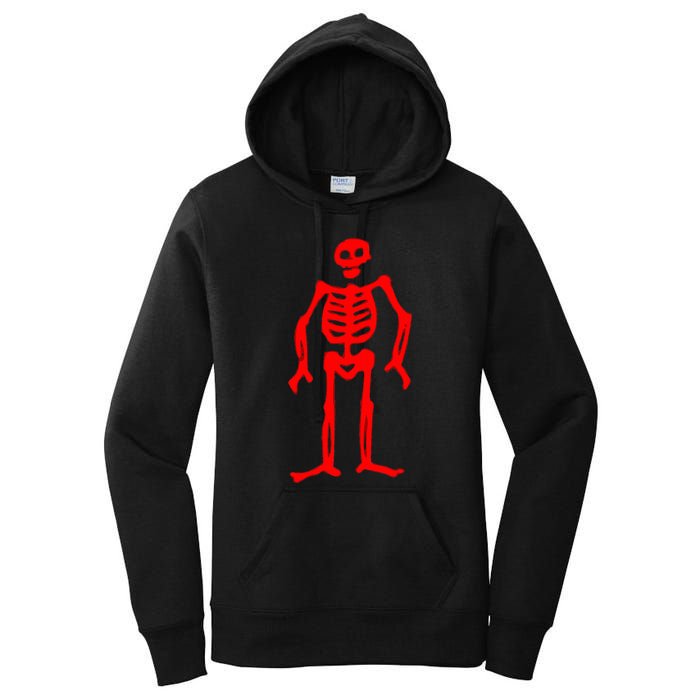 Jolly Roger Pirate Flag Edward Low Red Skeleton Women's Pullover Hoodie