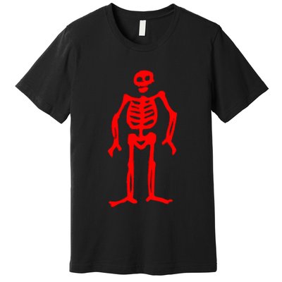 Jolly Roger Pirate Flag Edward Low Red Skeleton Premium T-Shirt