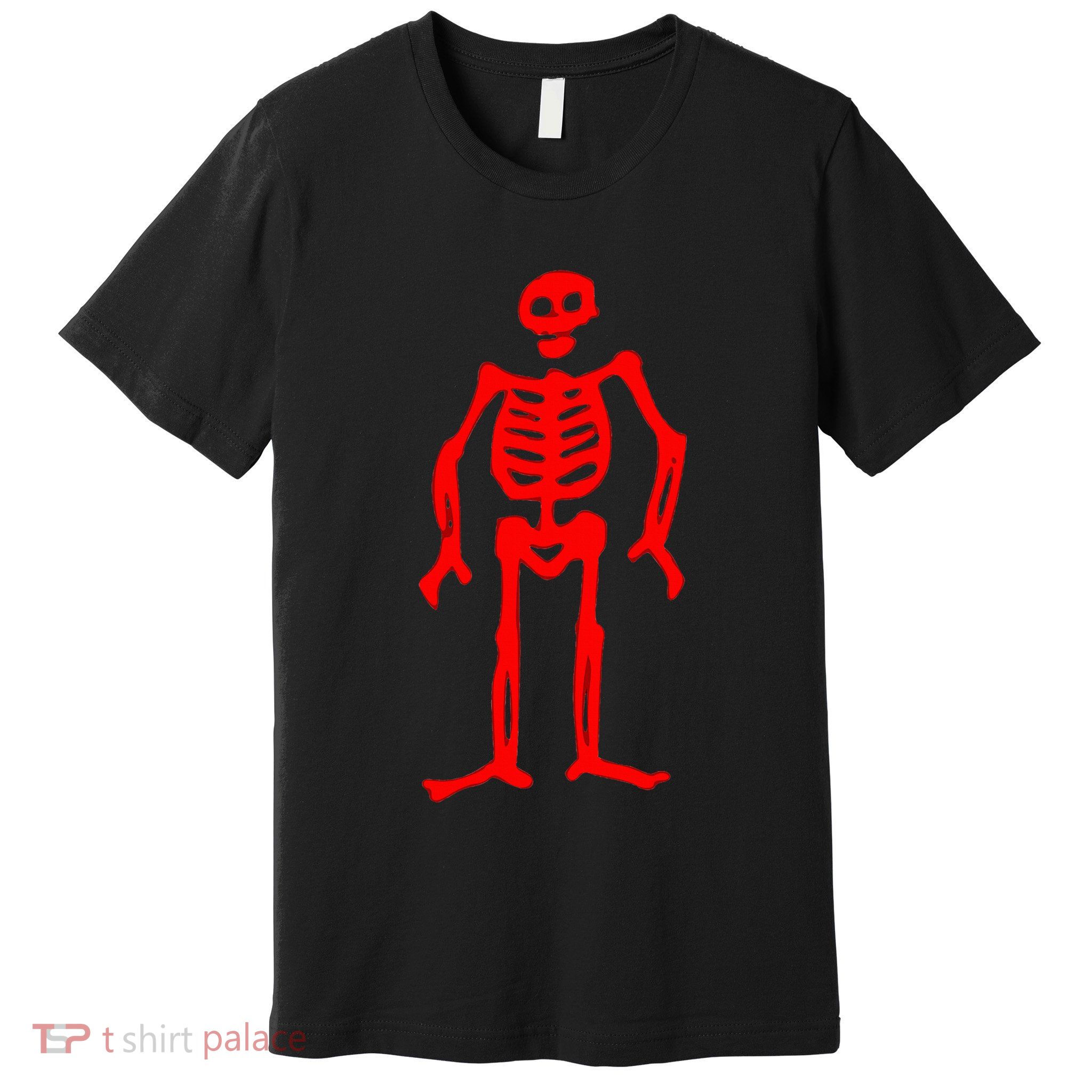 Jolly Roger Pirate Flag Edward Low Red Skeleton Premium T-Shirt
