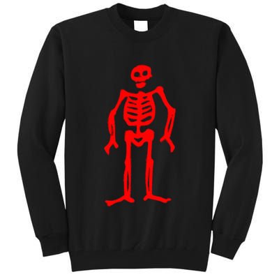 Jolly Roger Pirate Flag Edward Low Red Skeleton Tall Sweatshirt