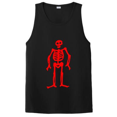 Jolly Roger Pirate Flag Edward Low Red Skeleton PosiCharge Competitor Tank