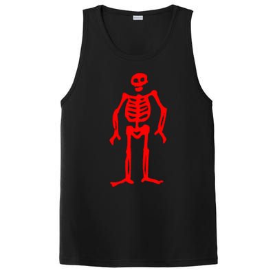 Jolly Roger Pirate Flag Edward Low Red Skeleton PosiCharge Competitor Tank