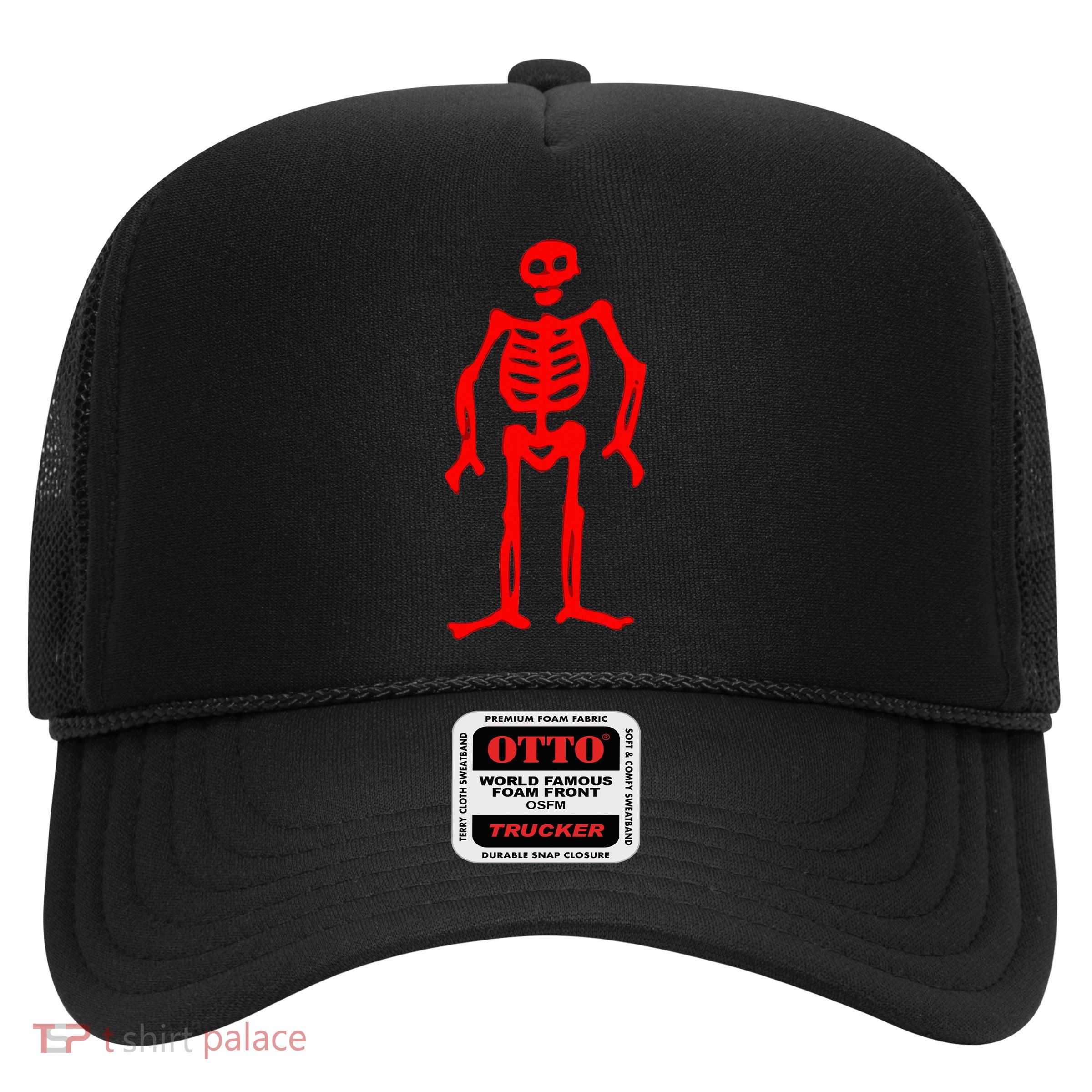 Jolly Roger Pirate Flag Edward Low Red Skeleton Trucker Hat