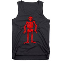 Jolly Roger Pirate Flag Edward Low Red Skeleton Tank Top