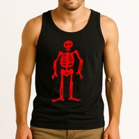 Jolly Roger Pirate Flag Edward Low Red Skeleton Tank Top