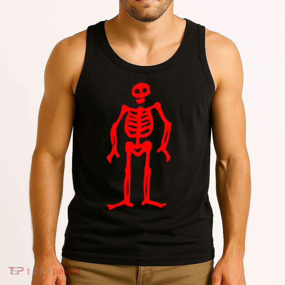 Jolly Roger Pirate Flag Edward Low Red Skeleton Tank Top