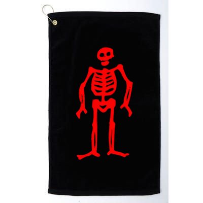 Jolly Roger Pirate Flag Edward Low Red Skeleton Golf Towel