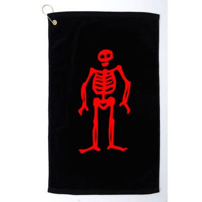 Jolly Roger Pirate Flag Edward Low Red Skeleton Platinum Collection Golf Towel