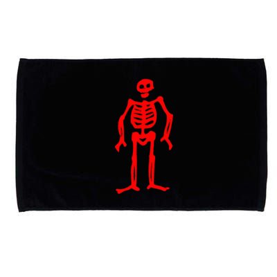 Jolly Roger Pirate Flag Edward Low Red Skeleton Microfiber Hand Towel