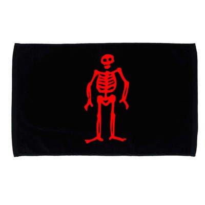 Jolly Roger Pirate Flag Edward Low Red Skeleton Microfiber Hand Towel