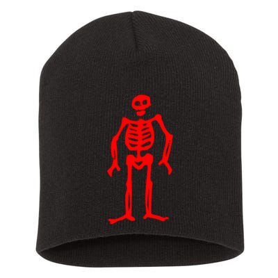 Jolly Roger Pirate Flag Edward Low Red Skeleton Short Acrylic Beanie