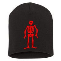 Jolly Roger Pirate Flag Edward Low Red Skeleton Short Acrylic Beanie