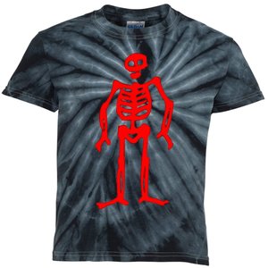 Jolly Roger Pirate Flag Edward Low Red Skeleton Kids Tie-Dye T-Shirt