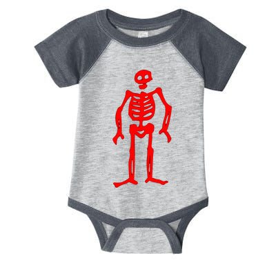 Jolly Roger Pirate Flag Edward Low Red Skeleton Infant Baby Jersey Bodysuit