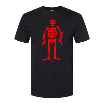 Jolly Roger Pirate Flag Edward Low Red Skeleton Softstyle CVC T-Shirt