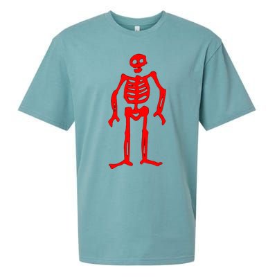 Jolly Roger Pirate Flag Edward Low Red Skeleton Sueded Cloud Jersey T-Shirt