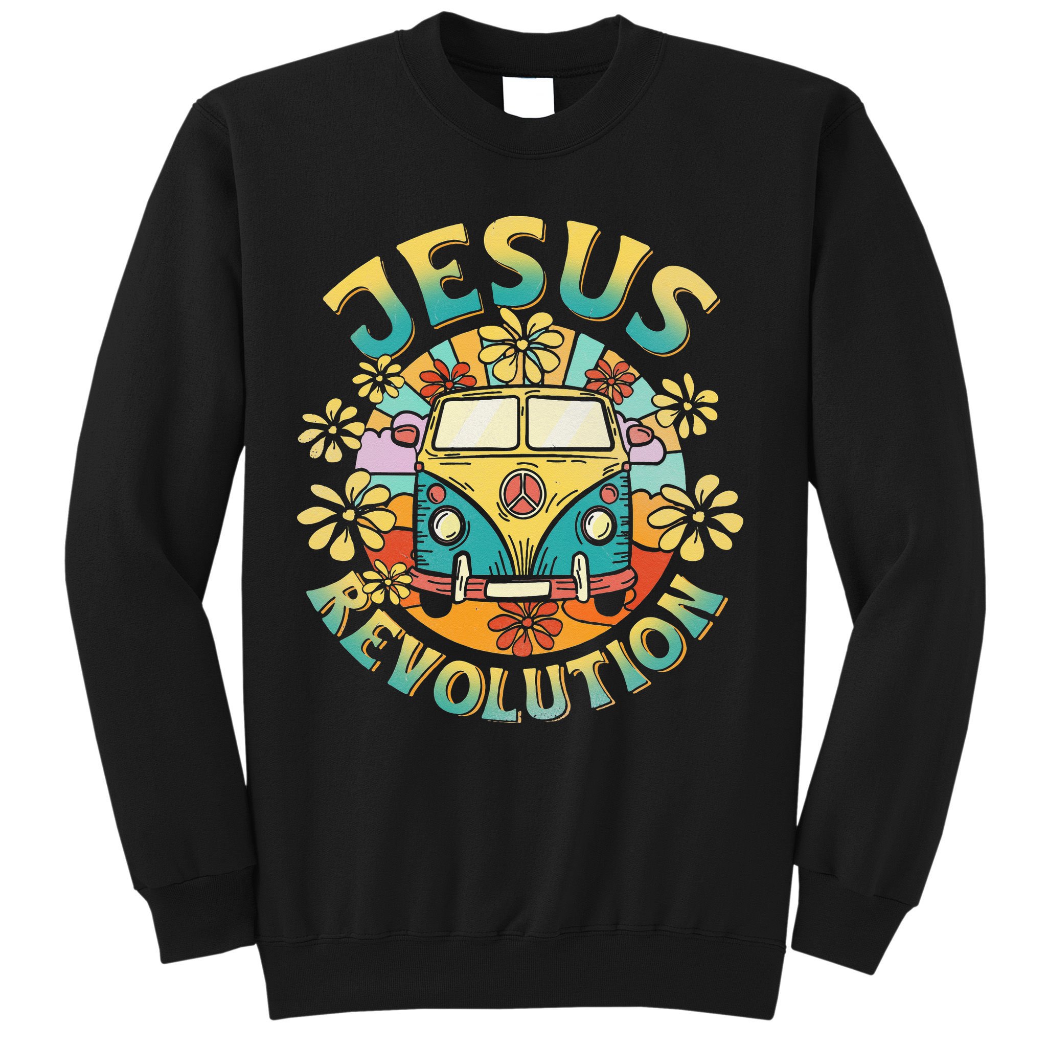 Jesus Revolution People Bus Christian Faith Costume Sweatshirt