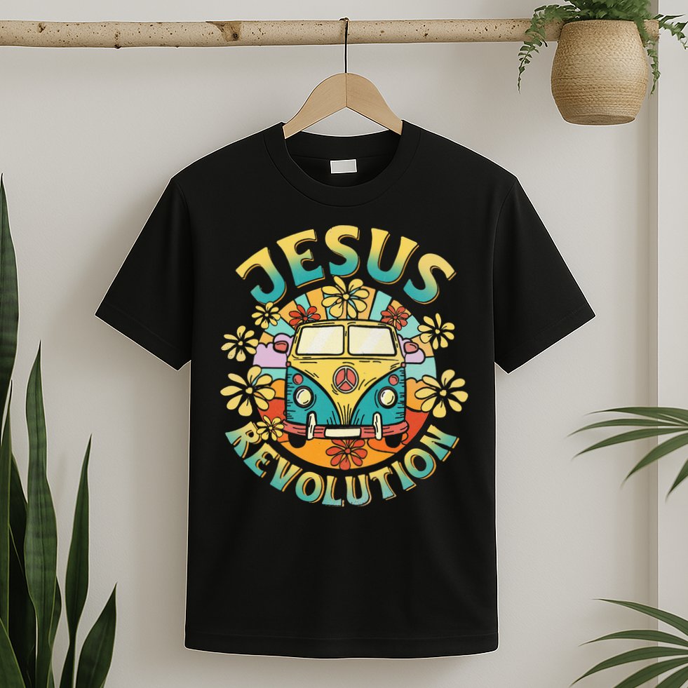 Jesus Revolution People Bus Christian Faith Costume T-Shirt
