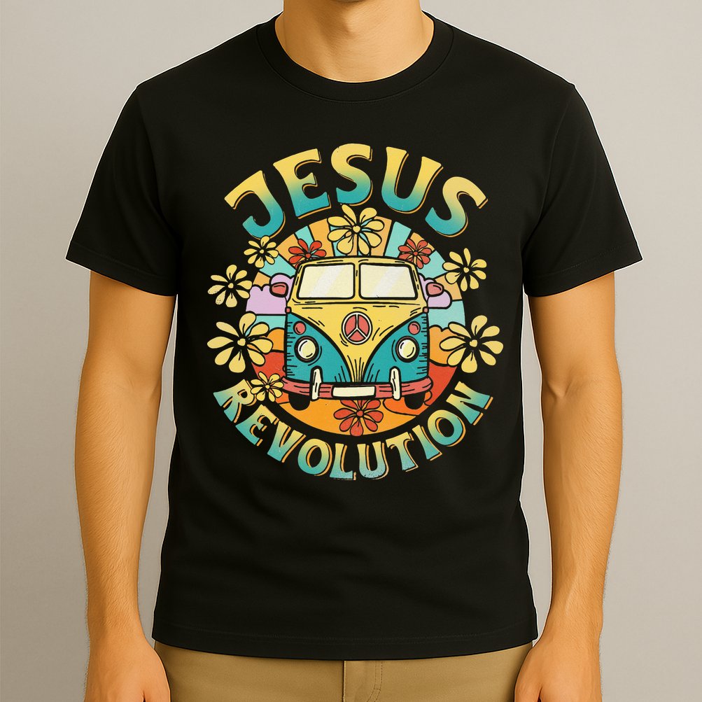Jesus Revolution People Bus Christian Faith Costume T-Shirt