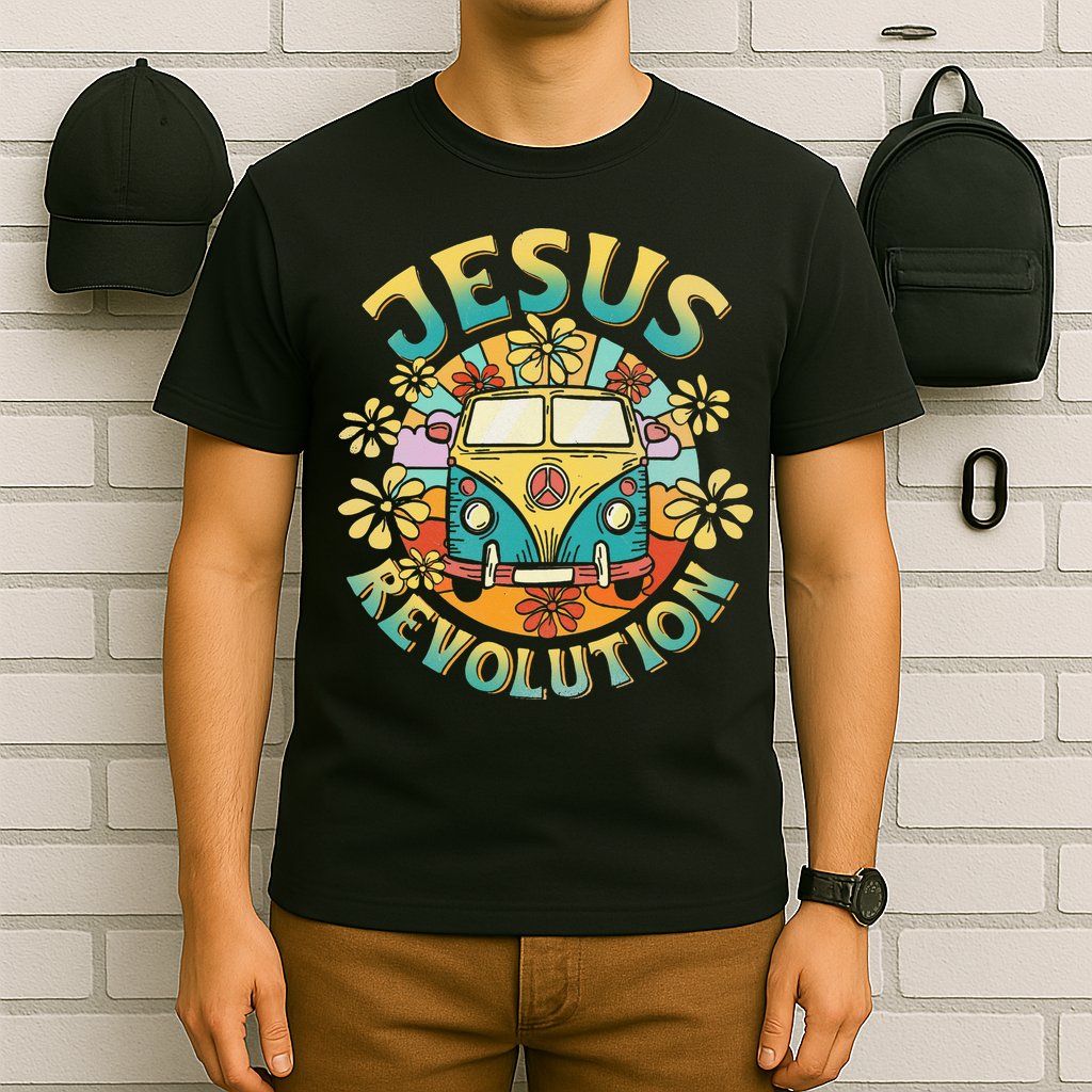 Jesus Revolution People Bus Christian Faith Costume T-Shirt