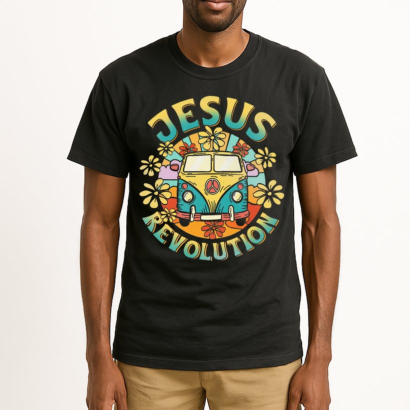 Jesus Revolution People Bus Christian Faith Costume Tall T-Shirt