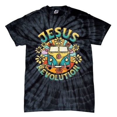 Jesus Revolution People Bus Christian Faith Costume Tie-Dye T-Shirt