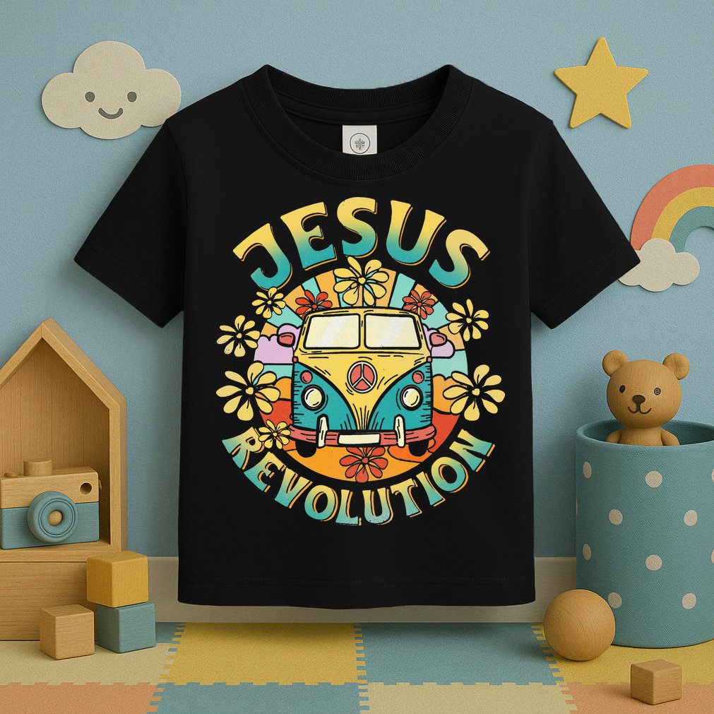 Jesus Revolution People Bus Christian Faith Costume Toddler T-Shirt