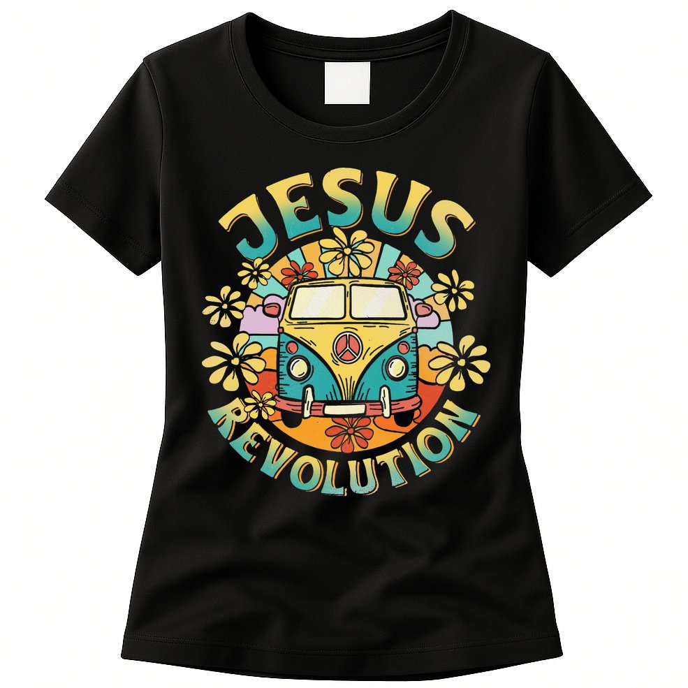 Jesus Revolution People Bus Christian Faith Costume Womens T-Shirt