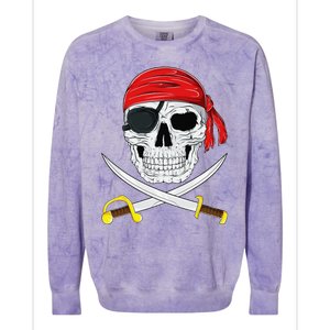 Jolly Roger Pirate Swords Halloween Costume Colorblast Crewneck Sweatshirt