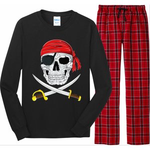 Jolly Roger Pirate Swords Halloween Costume Long Sleeve Pajama Set