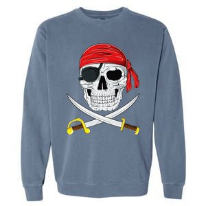 Jolly Roger Pirate Swords Halloween Costume Garment-Dyed Sweatshirt